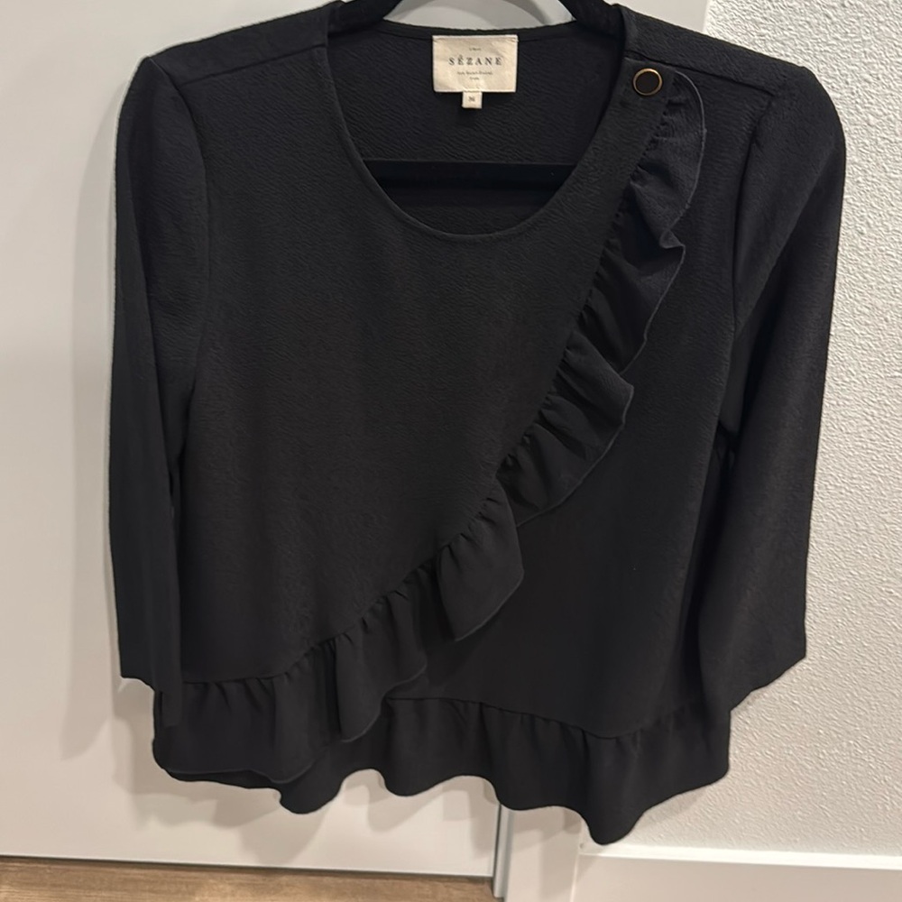 Sezane Jerry Ruffle Top, US 6, FR 36
